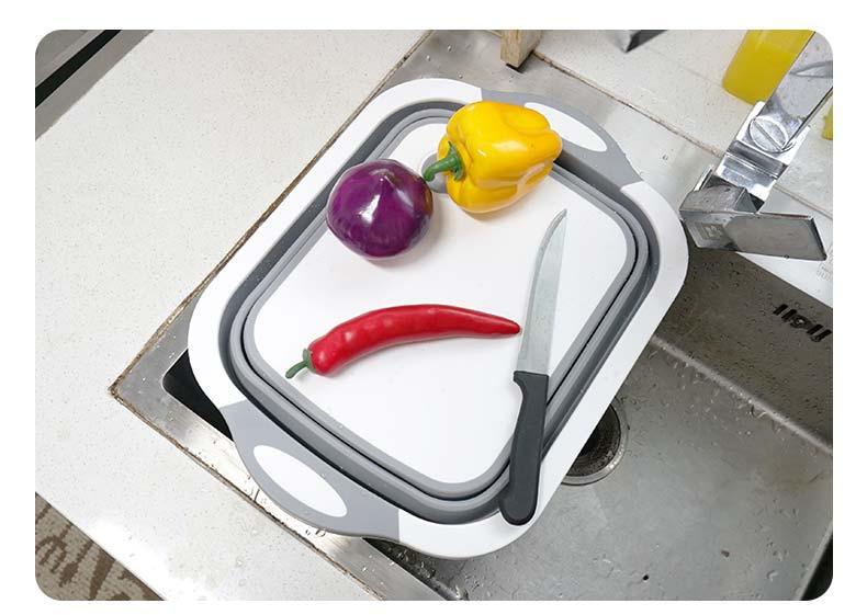 Foldable Cutting Board with Colander