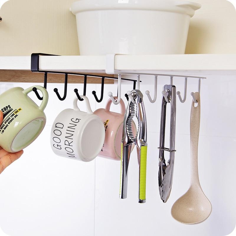 Under-Cabinet Hanger Rack (6 Hooks)