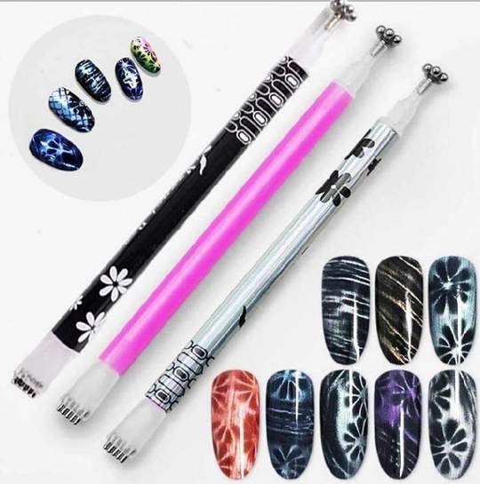 Nail Art Flower Cat Eye Magnet Pen