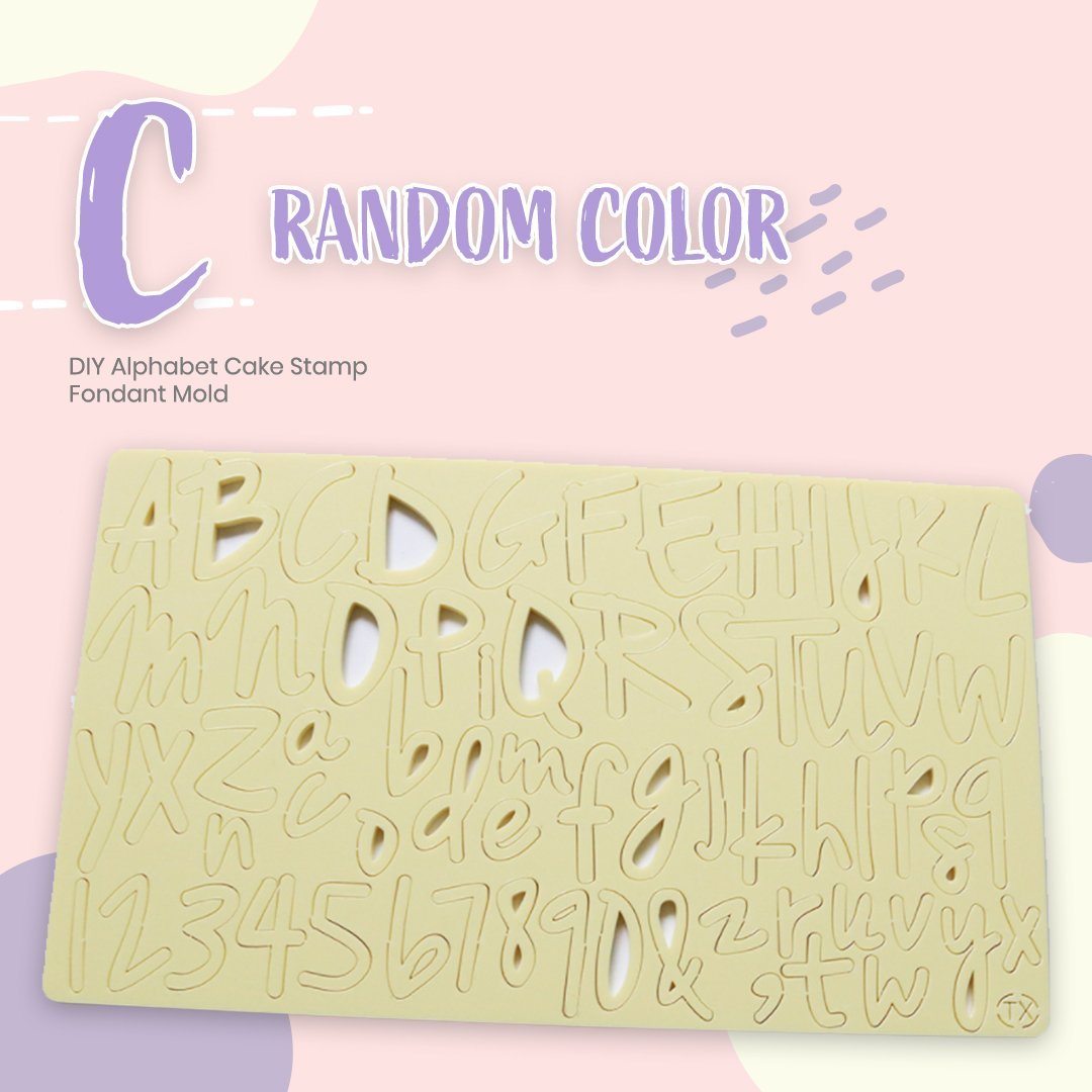 DIY Alphabet Cake Stamp Fondant Mold