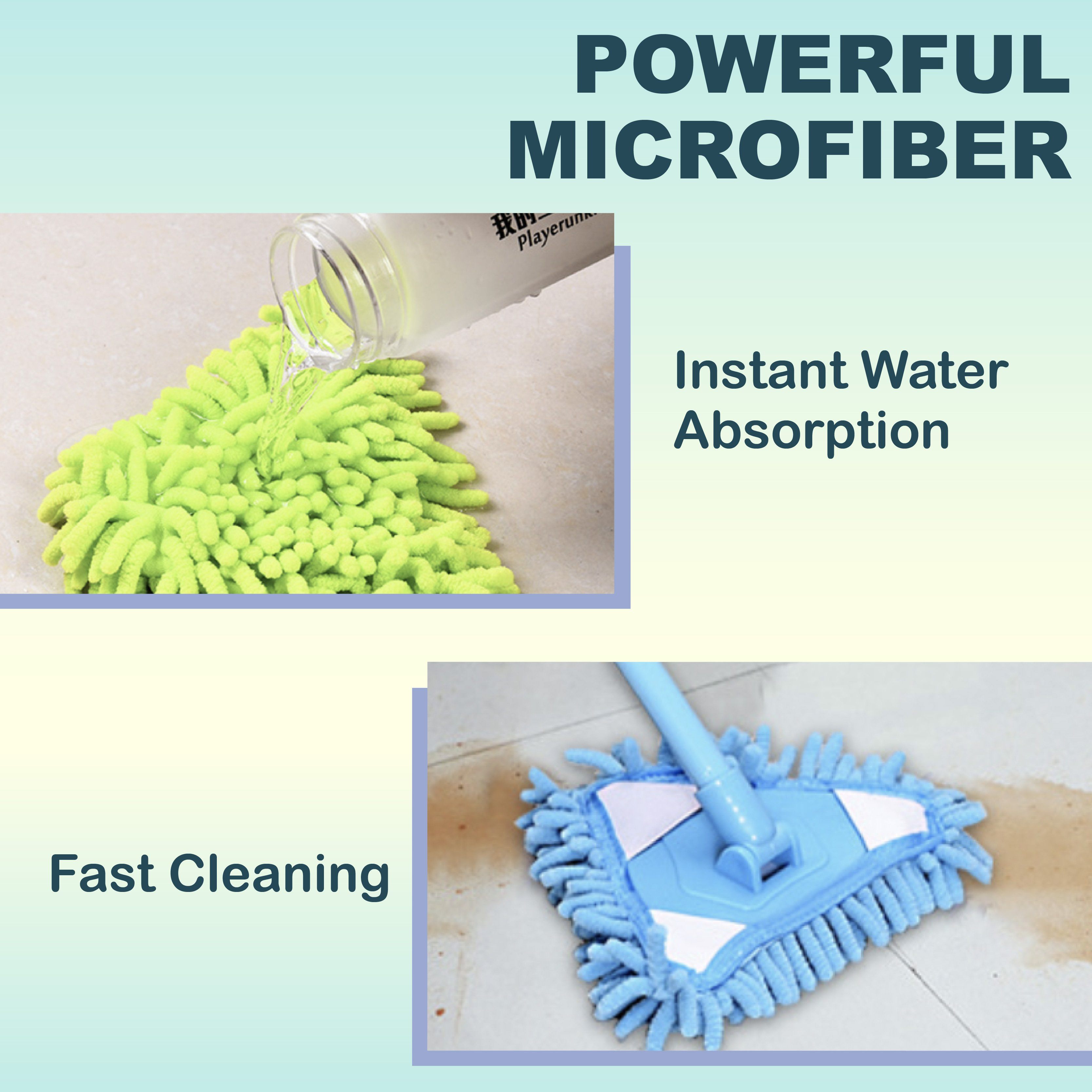 Extendable Triangle Microfiber Mop