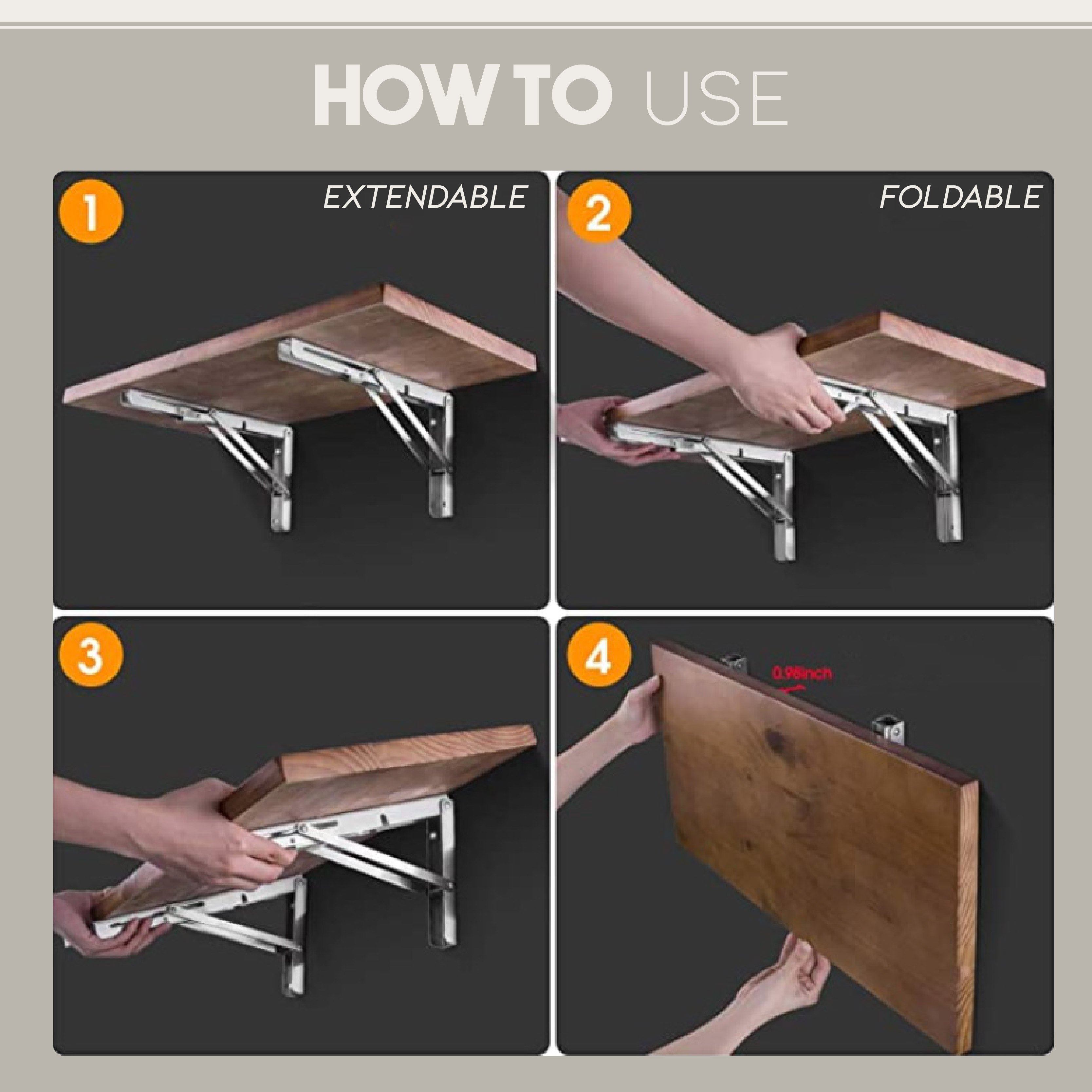 Foldable Wall Shelf Bracket