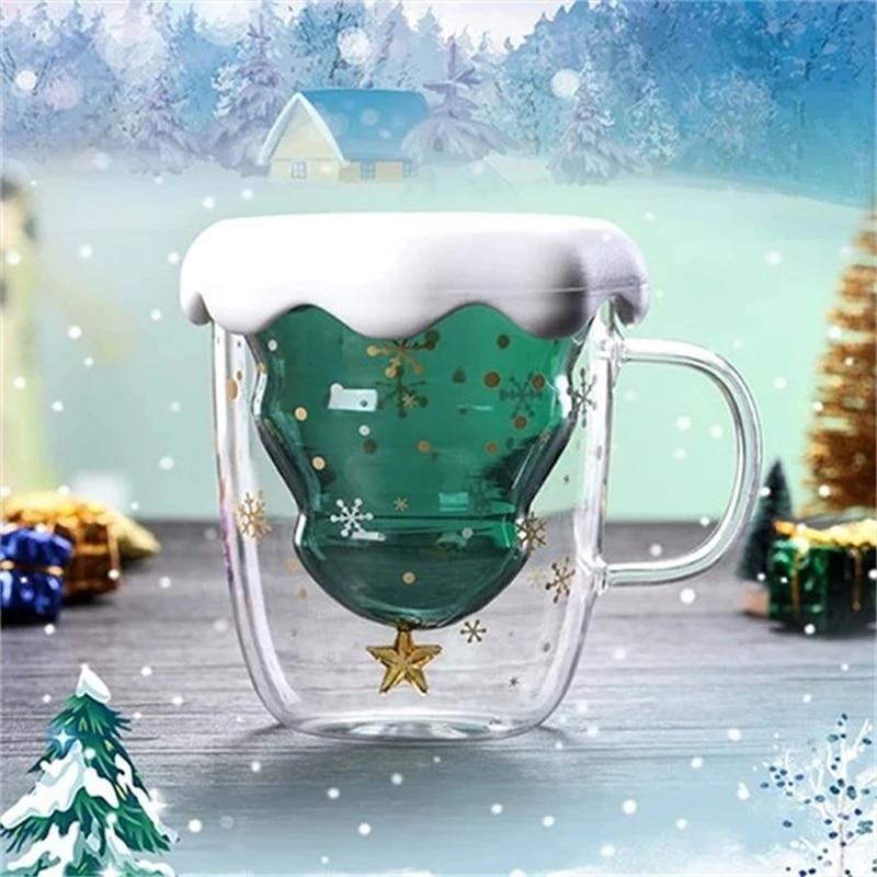 Double-Layer Christmas Mugs
