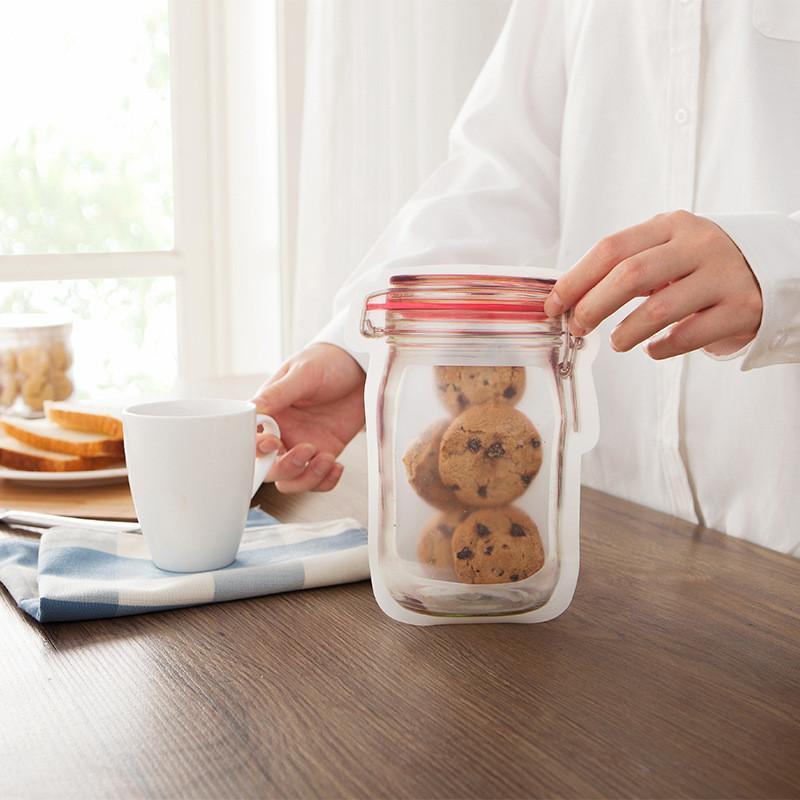 Reusable Mason Bottle Ziplock Bag