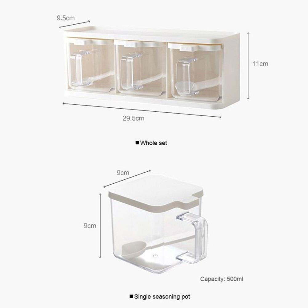 Home Best 3 Grids Container Seasoning Box