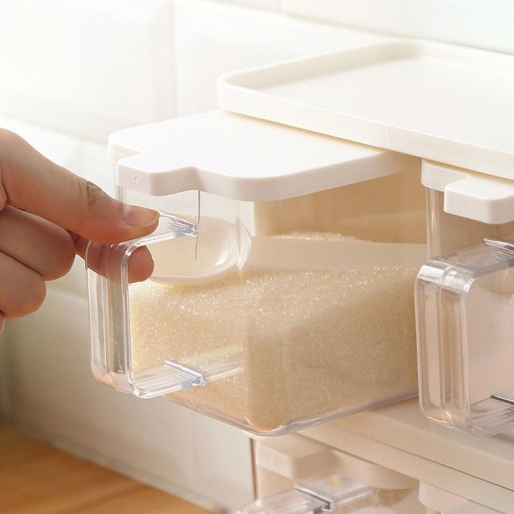 Home Best 3 Grids Container Seasoning Box