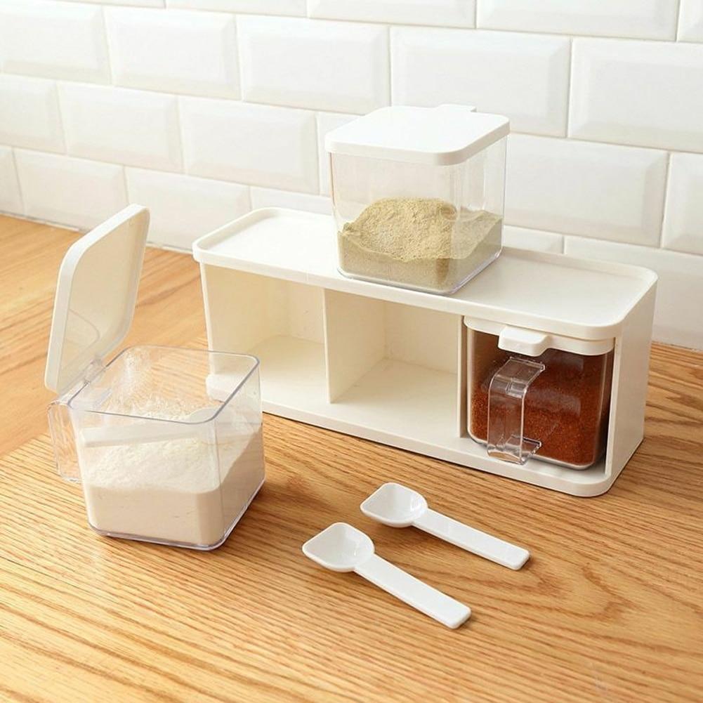 Home Best 3 Grids Container Seasoning Box