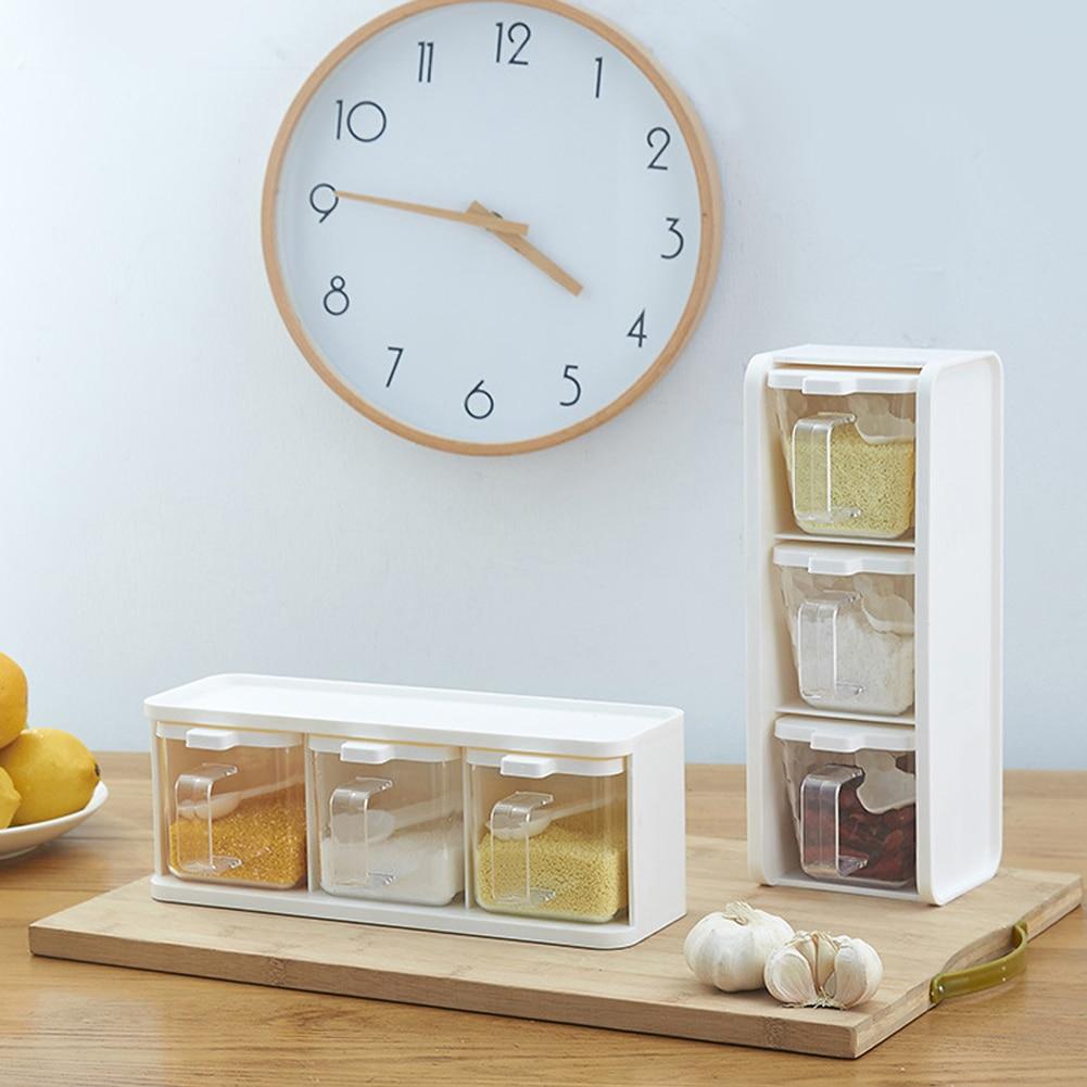 Home Best 3 Grids Container Seasoning Box