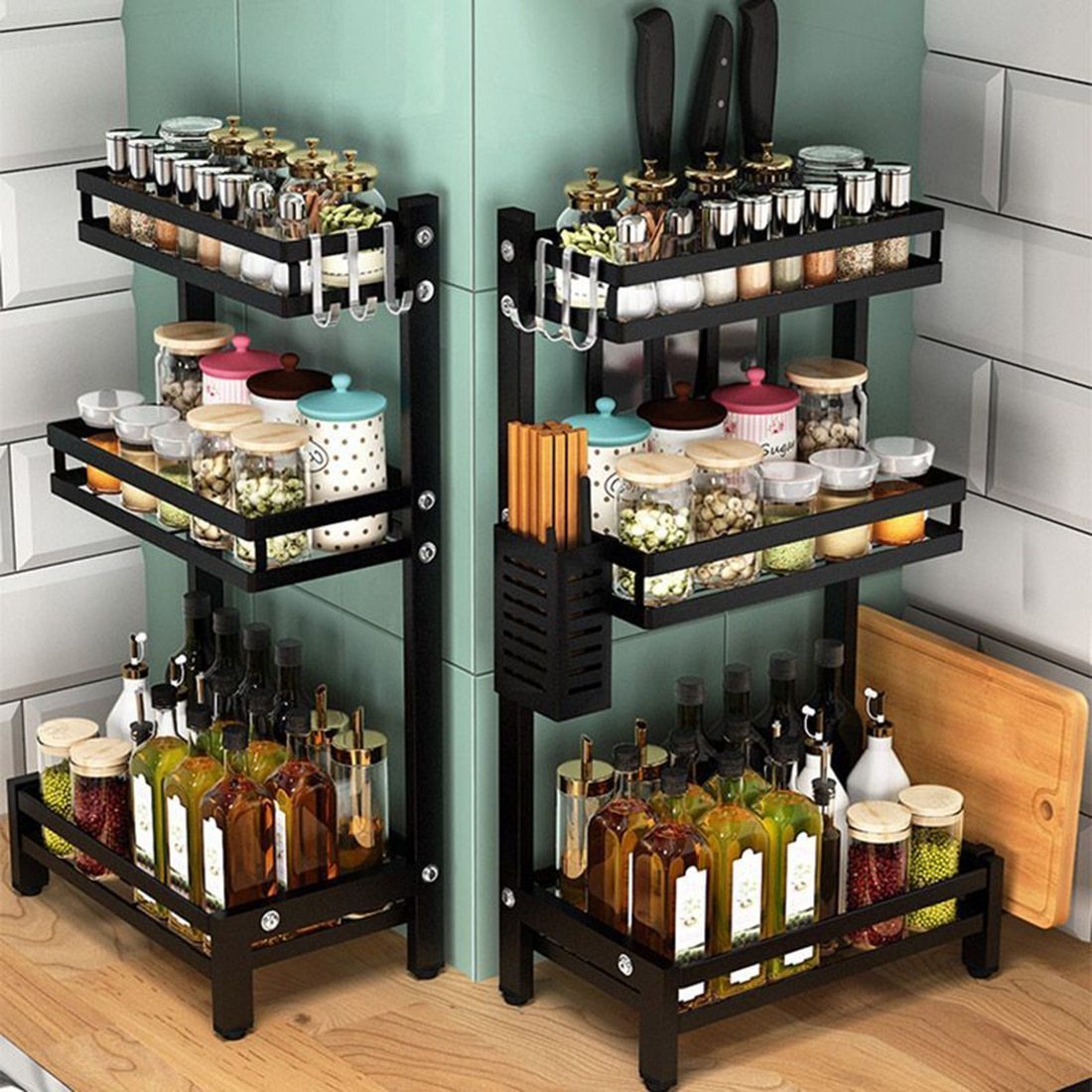 Home Best  Spice Rack Organizer Black