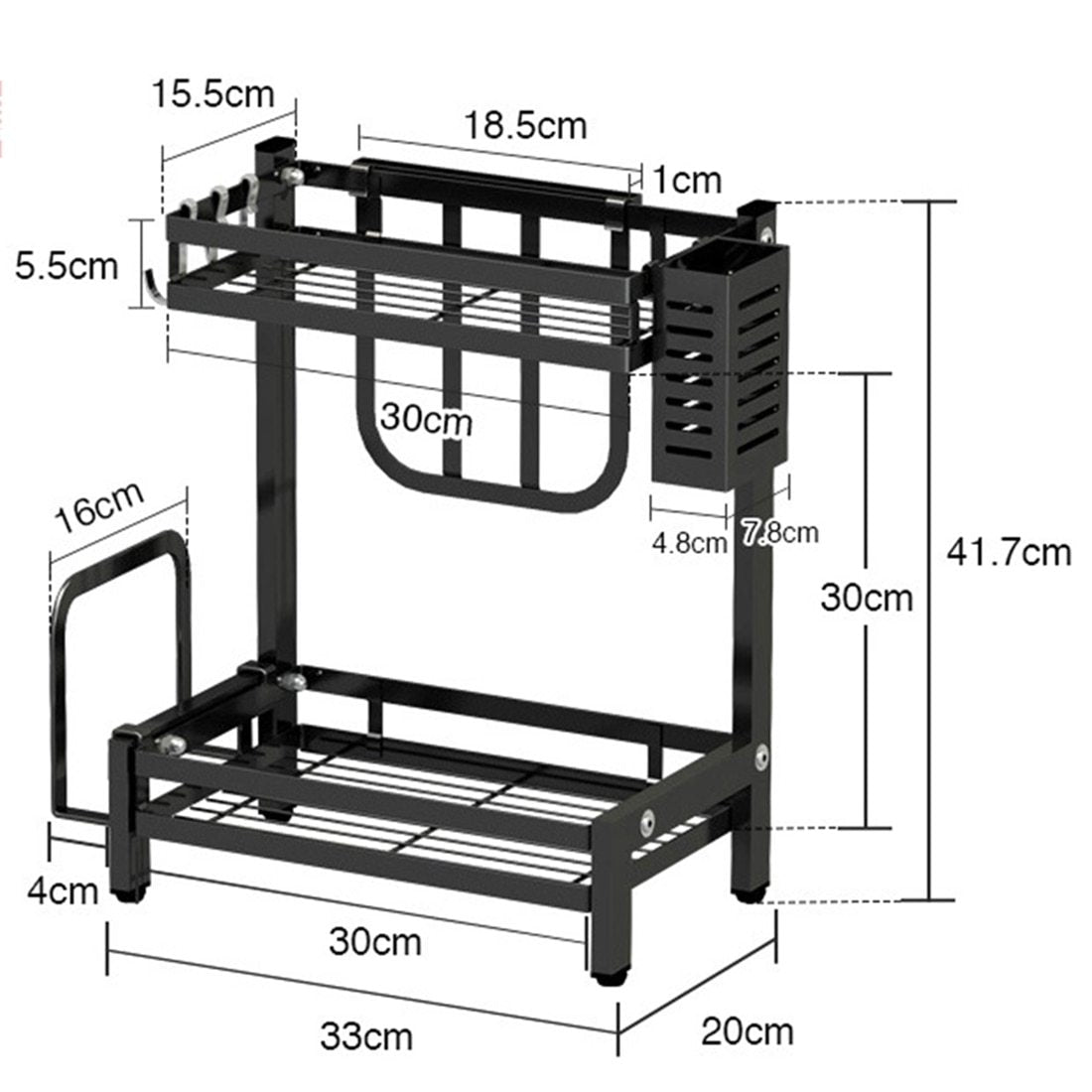 Home Best  Spice Rack Organizer Black
