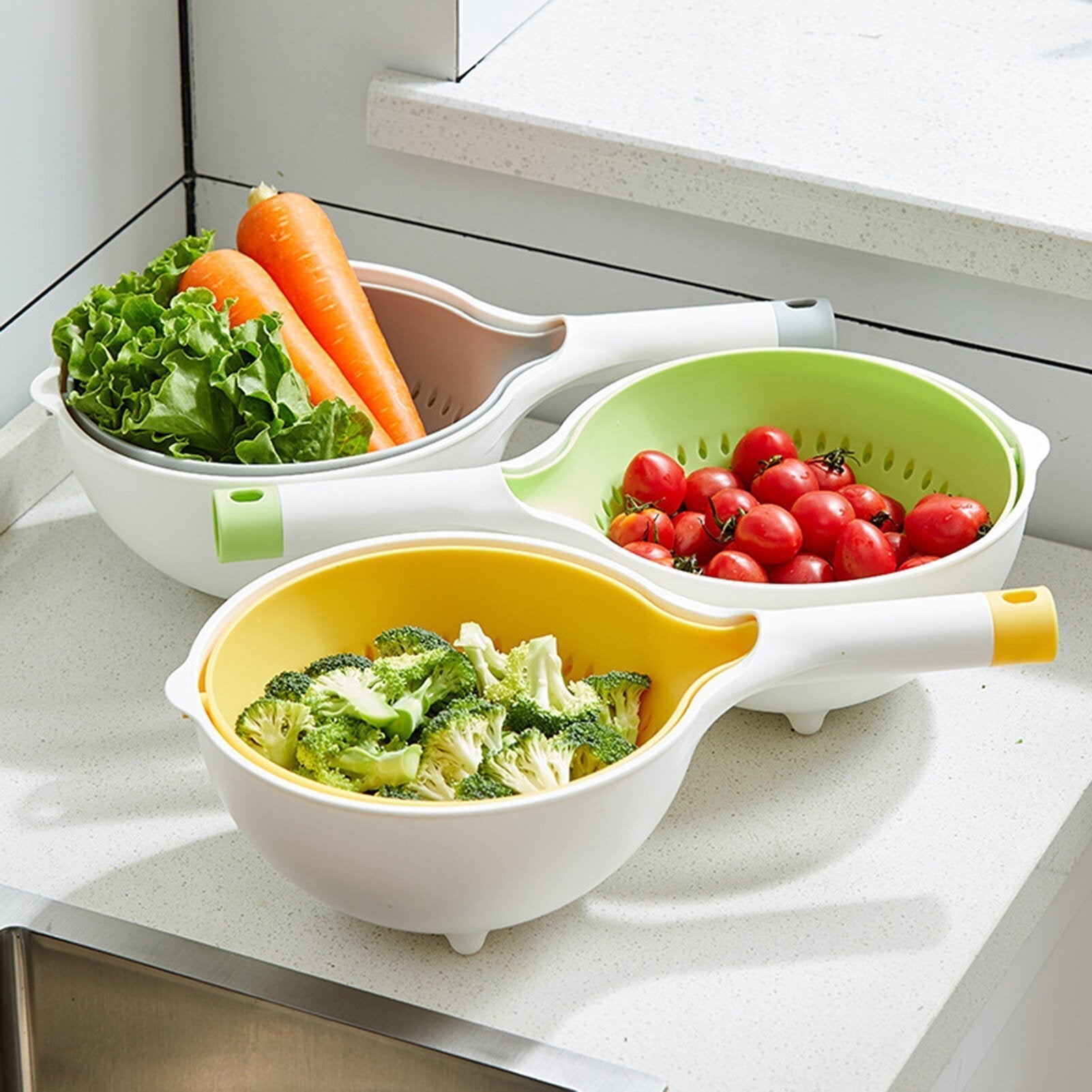 Double-Layer Drain Basket