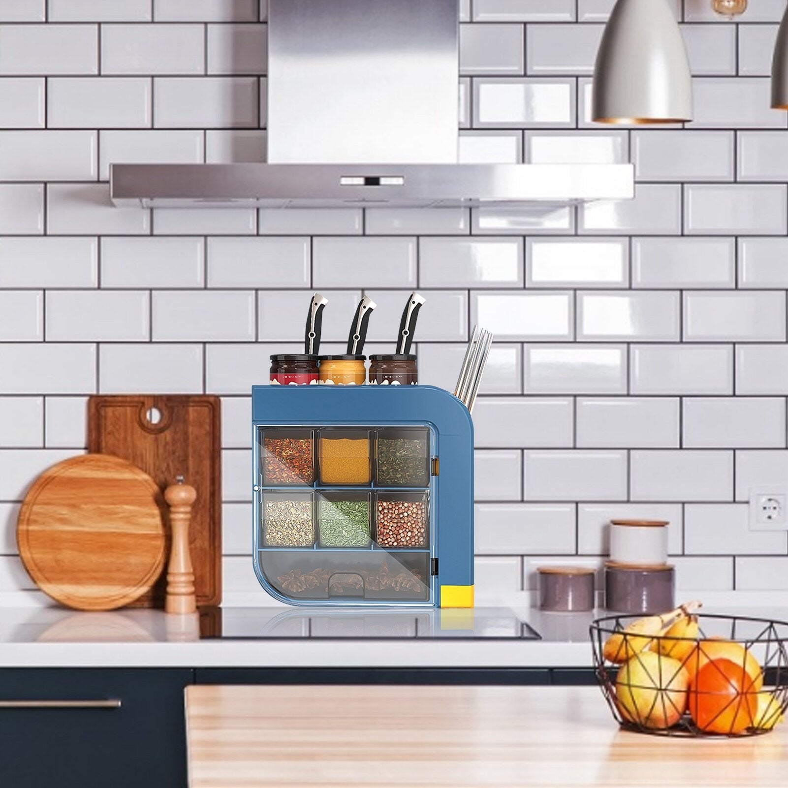 Household Kitchen Shelf Seasoning Box
