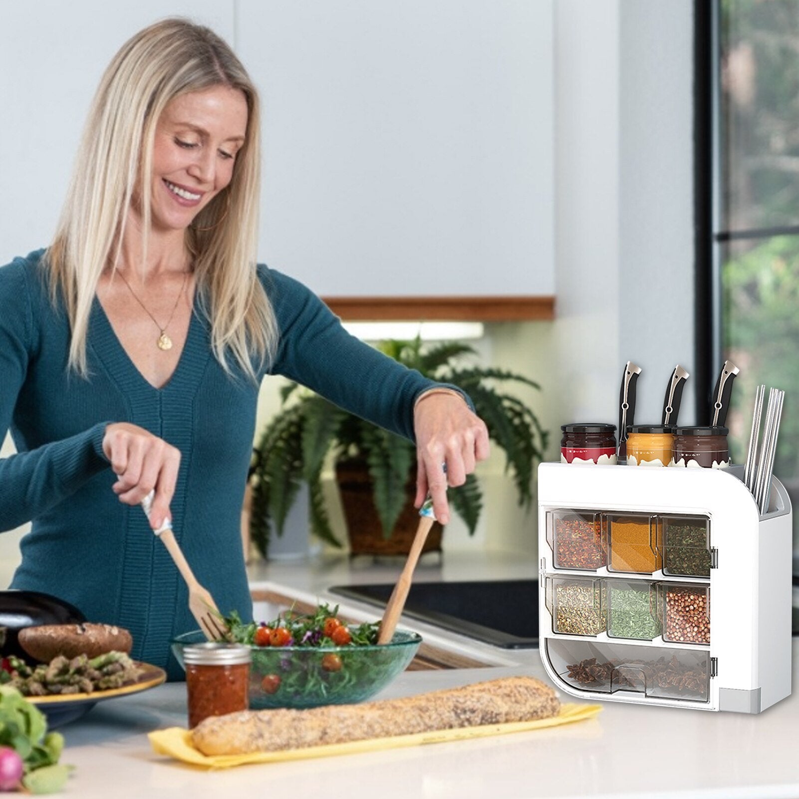 Household Kitchen Shelf Seasoning Box