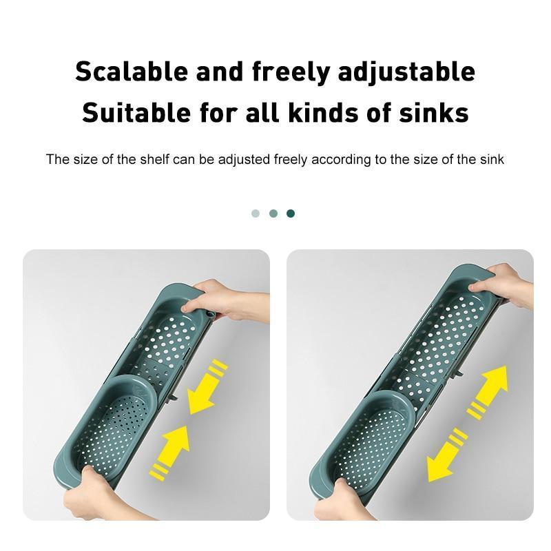Kitchen Retractable Sink Rack Organizer