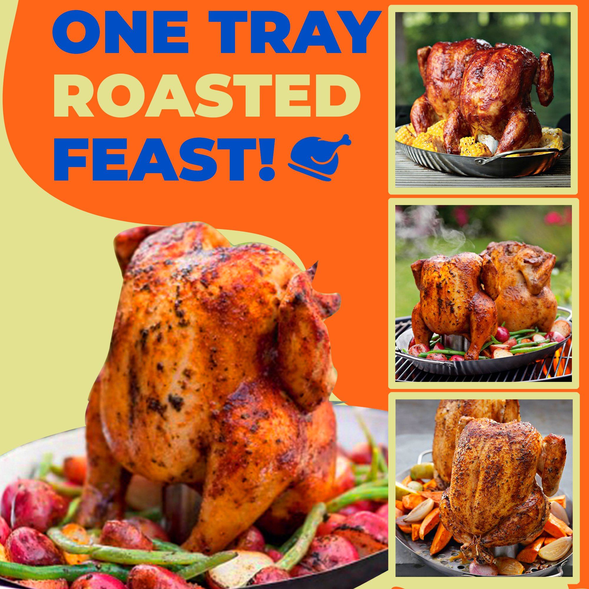Stainless Steel Vertical Chicken Roaster Rack