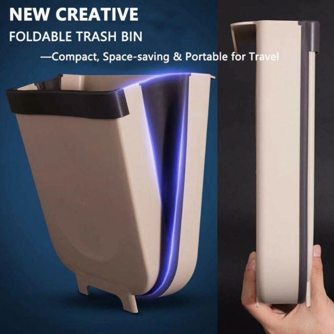 Wall-mounted Folding Trash Can