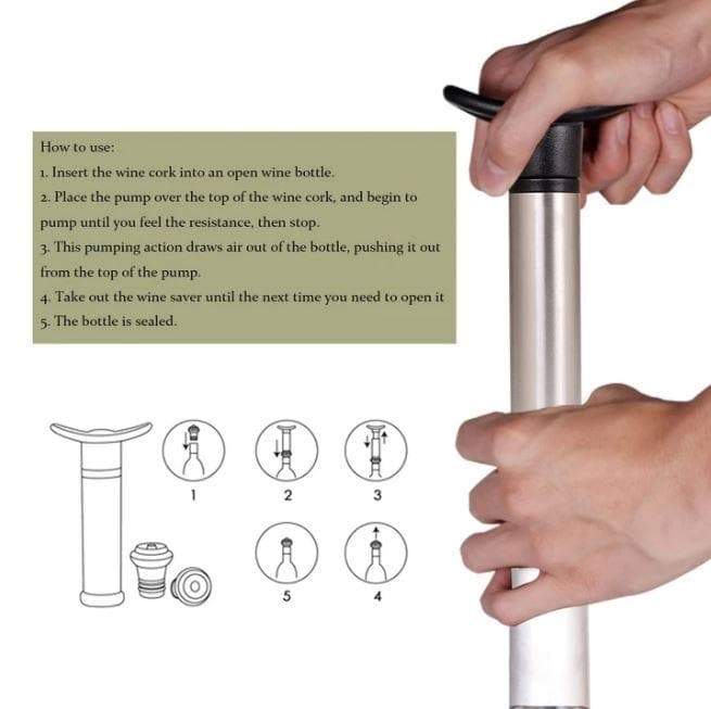 Wine Preserver Vacuum with 6 Stoppers